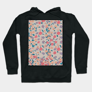 Floral Pattern 90' lofi: Nostalgia Bloomscape Magnet Hoodie